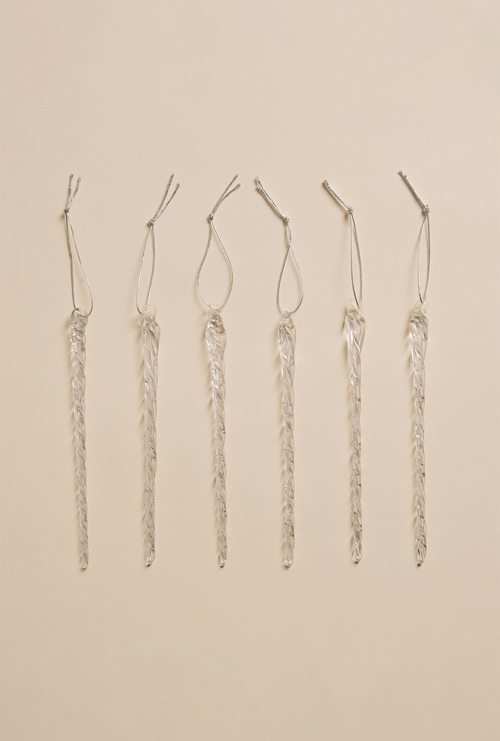 Icy Icicle Glass Ornaments