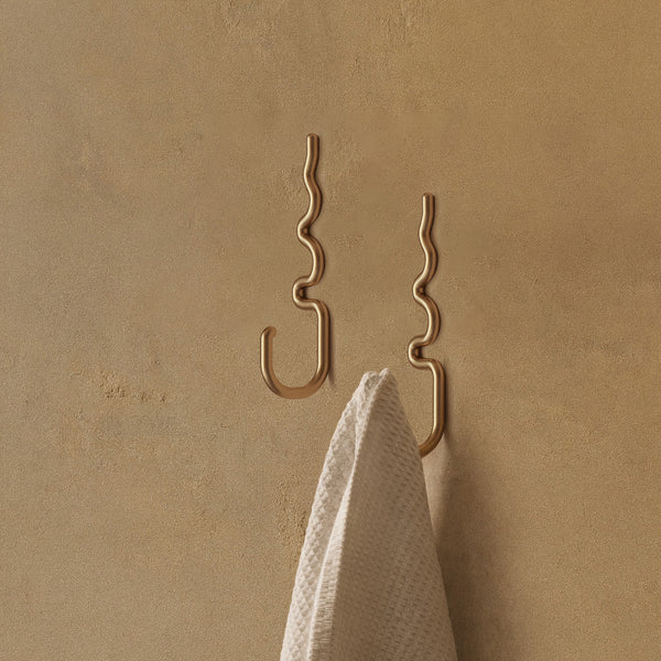 Glenn Brass Hook - set of 2