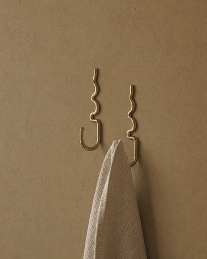 Glenn Brass Hook - set of 2