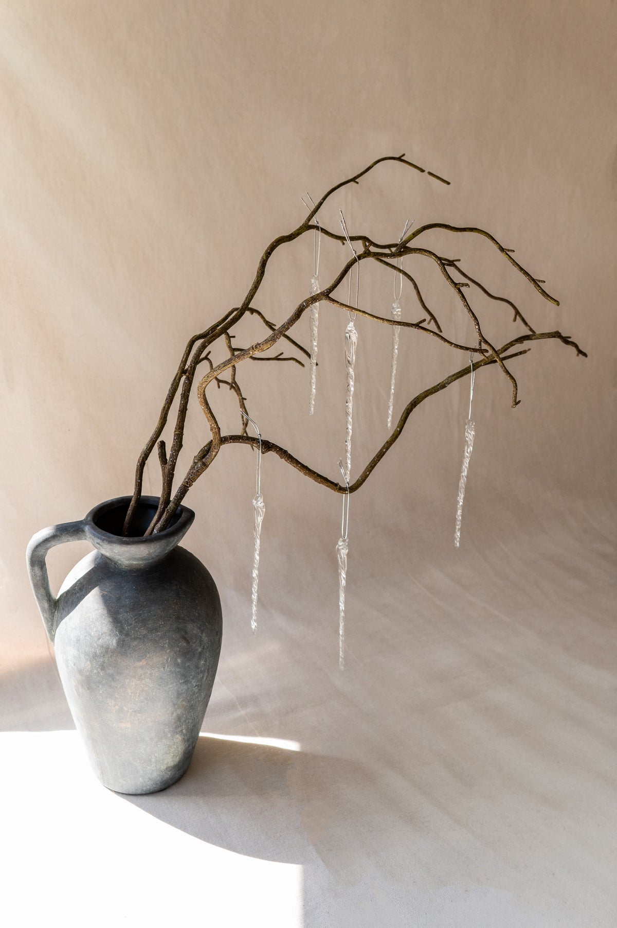 Icy Icicle Glass Ornaments - Set of 6