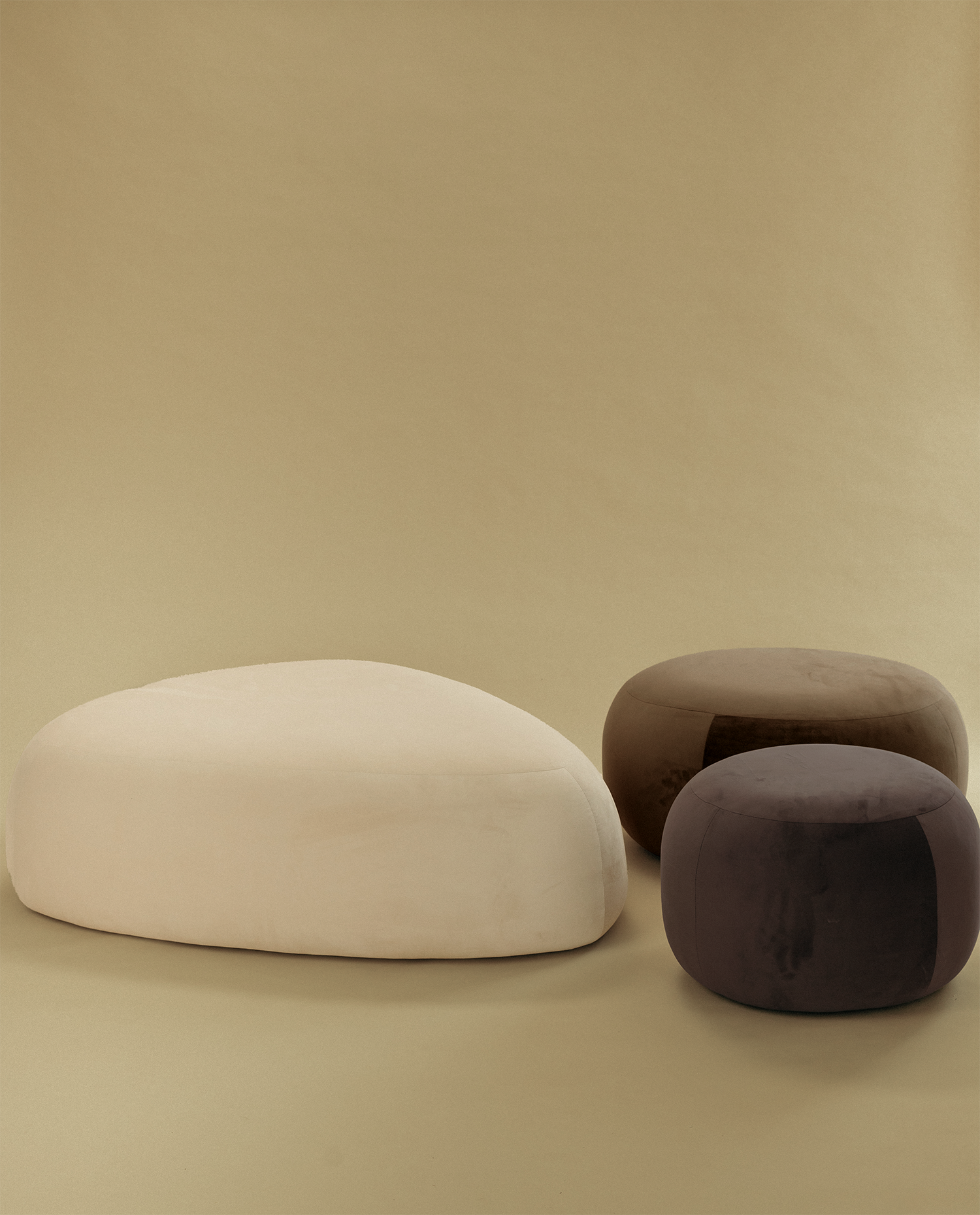 On The Rocks - Pebble Ottoman Set
