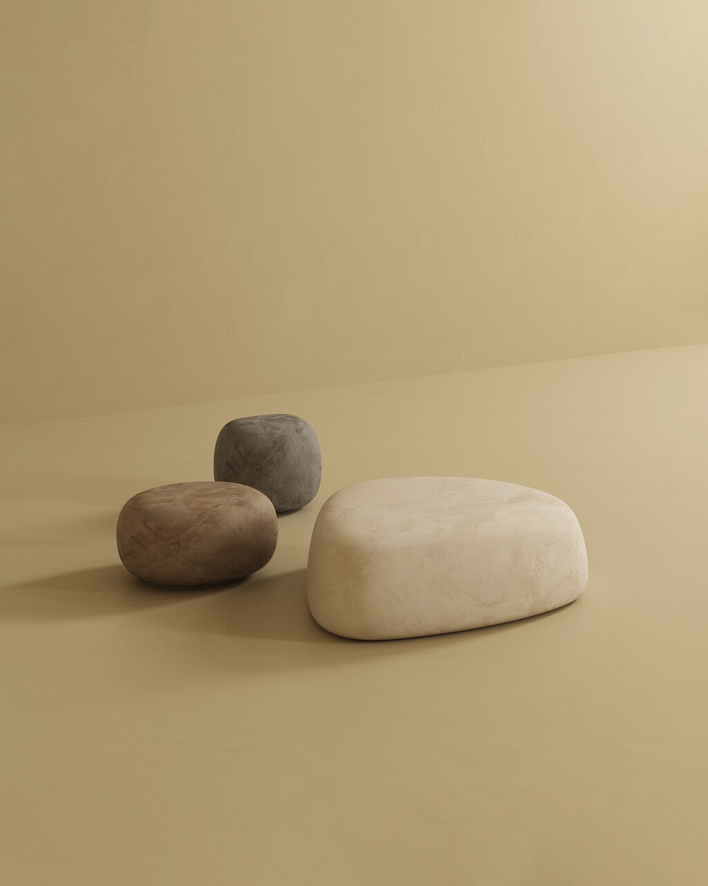 On The Rocks - Pebble Ottoman Set