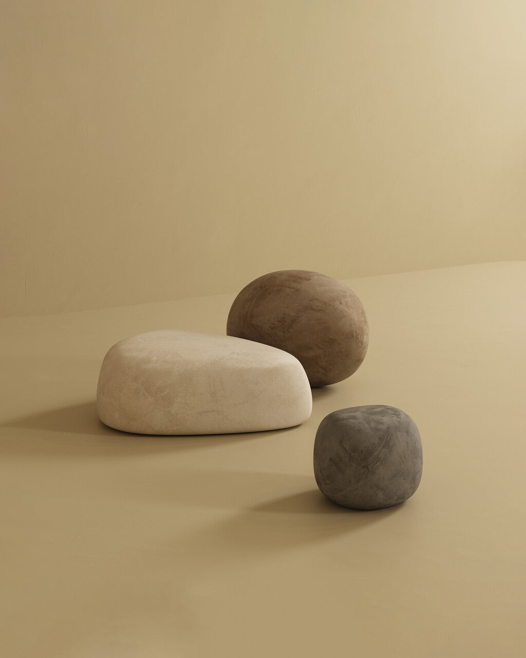 On The Rocks - Pebble Ottoman Set